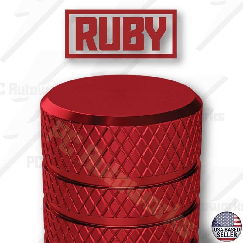 PC Autoworks Aluminum Tire Valve Stem Caps – Anti-Rust, Premium Anodized Aluminum, Corrosion-Resistant, Easy Install, Universal Fit for Car, Truck, Bike, SUV – 1 Pack/Set of 4 (Ruby RED) - Image 4